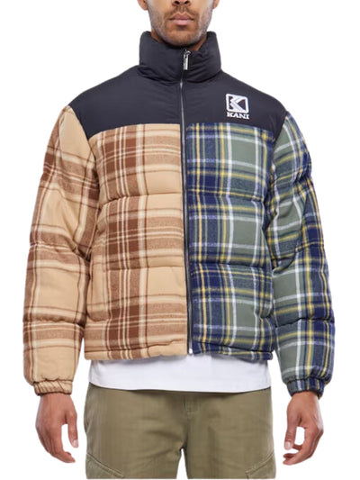 Karl Kani Jacket Flannel Block Puffer Multi Colour