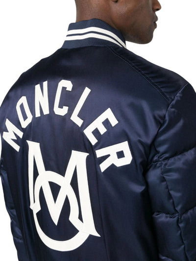 Moncler Jacket Satin Padded Navy