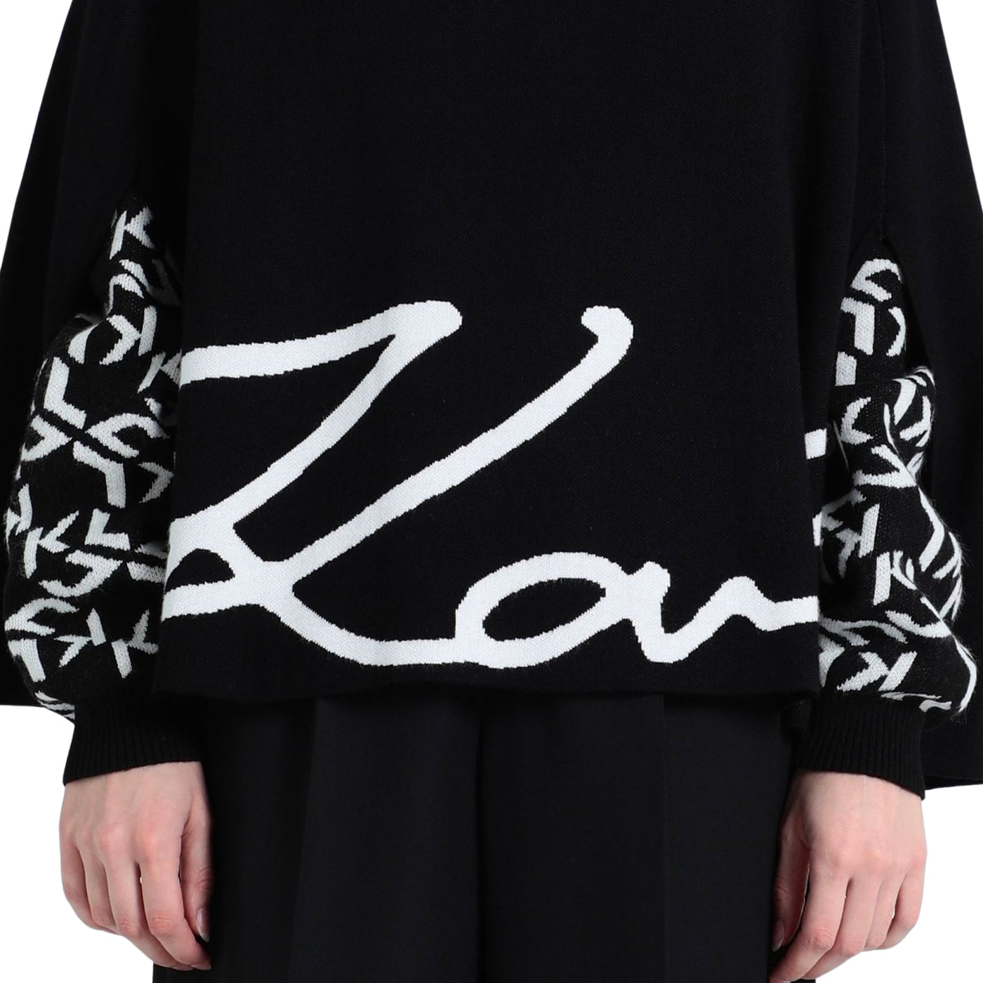 Karl Lagerfeld Sweater Signature Logo Black