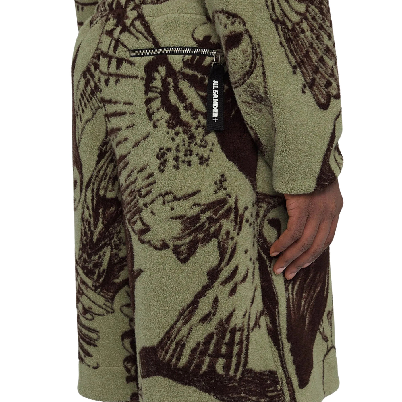 Jil Sander Shorts Allover Owl Print Khaki-Brown