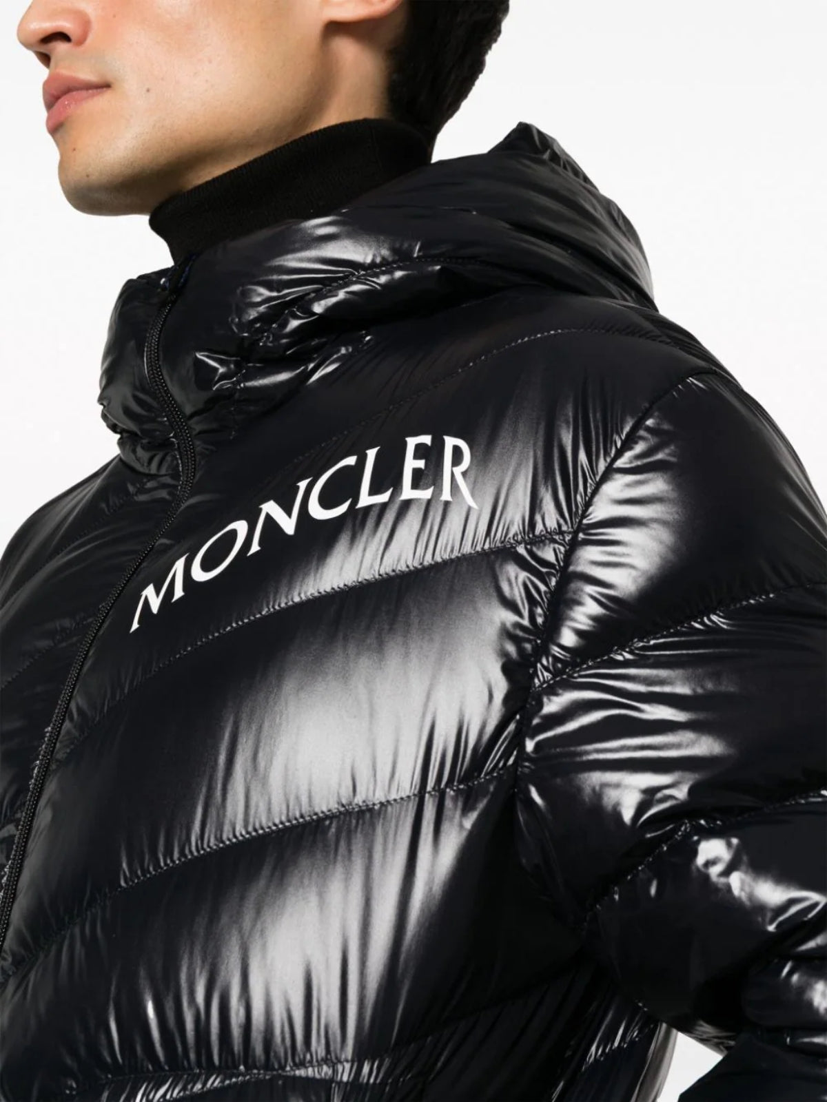 Moncler Jacket Shama Hooded Logo Black