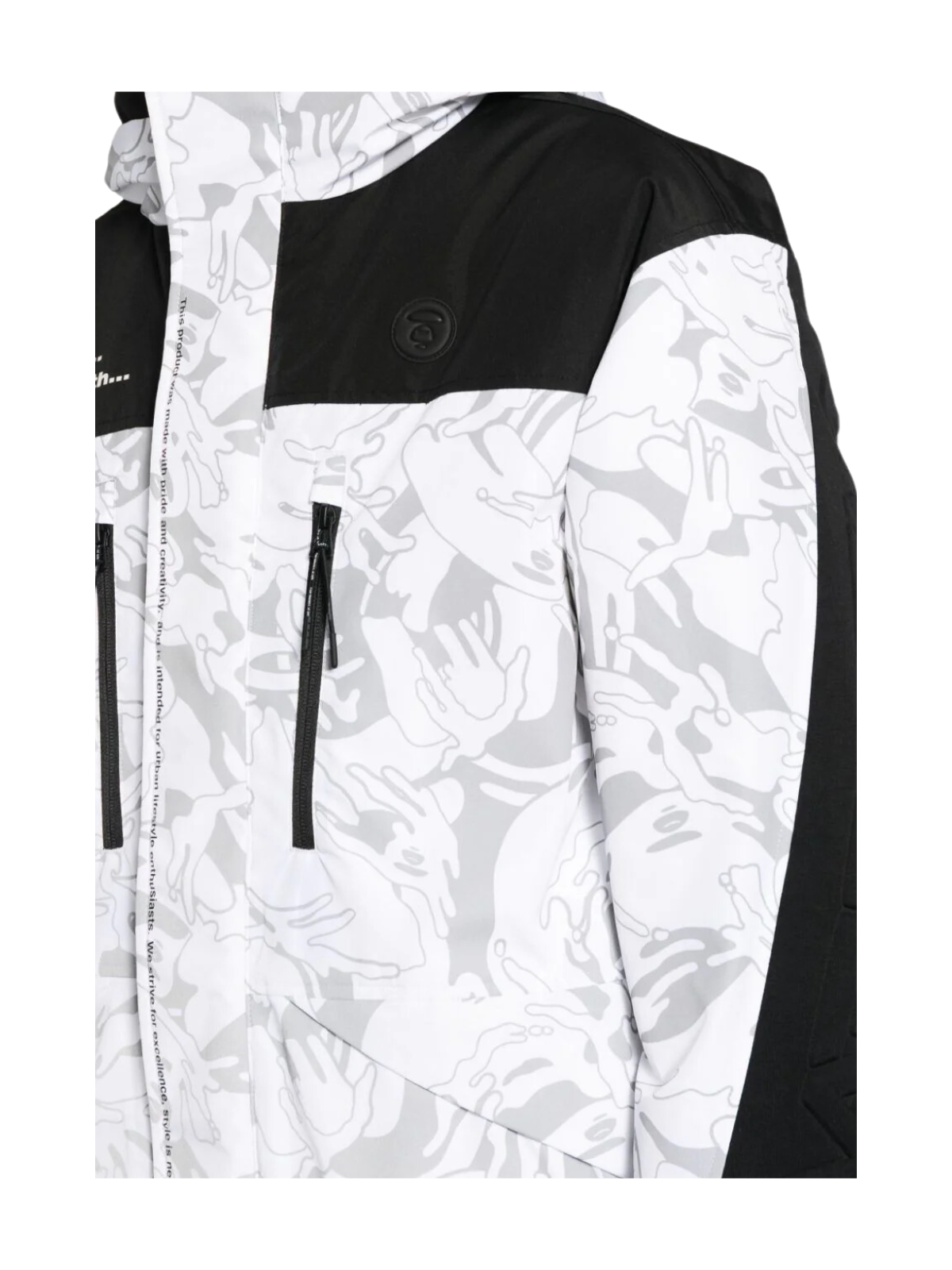 Aape Jacket Allover Print Logo White-Black