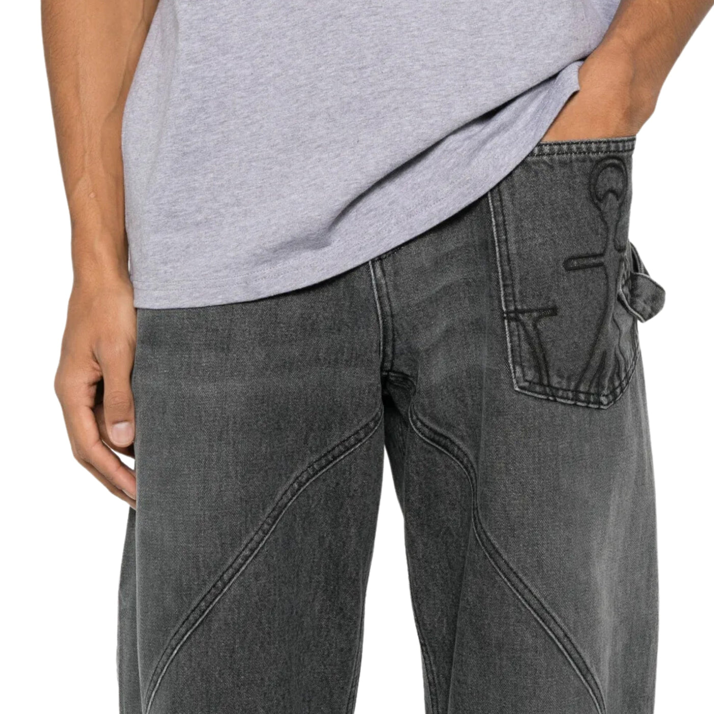 Jw Anderson Jeans Twisted Workwear Grey