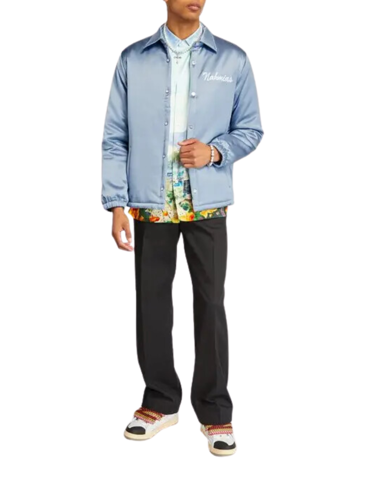 Nahmias Jacket Coach Miracle Academy Silk Dusty Blue