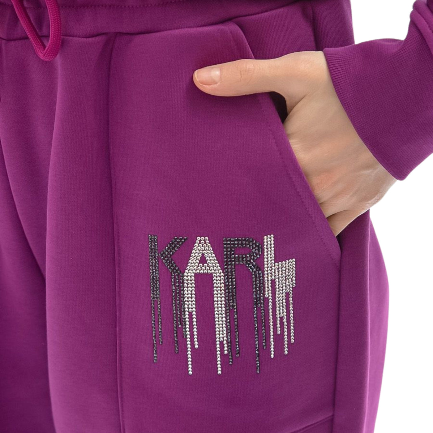Karl Lagerfeld Track Pants Logo Purple