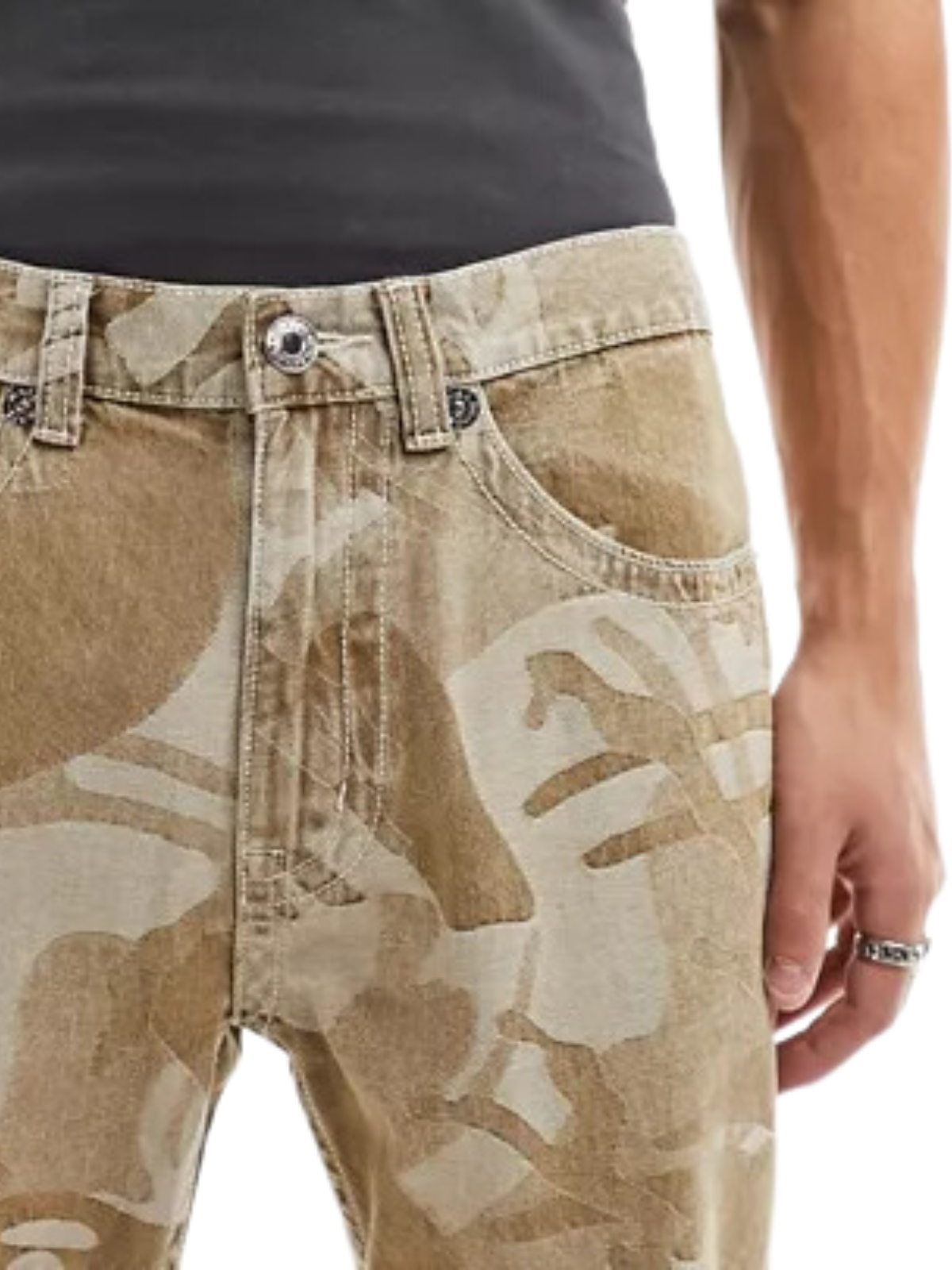 Aape Jeans Allover Print Beige