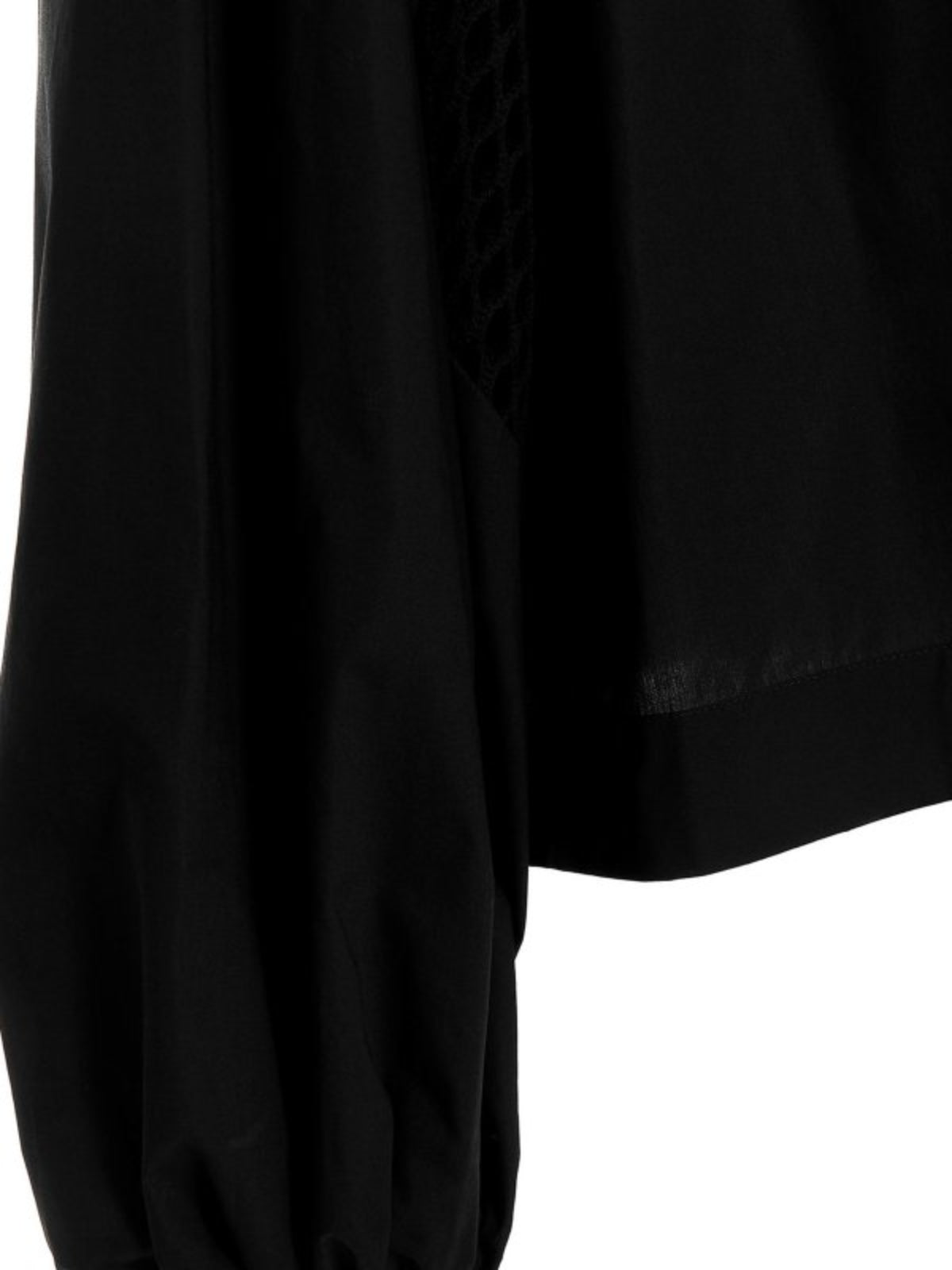 Msgm Blouse Ladies Pattern Sleeve Black