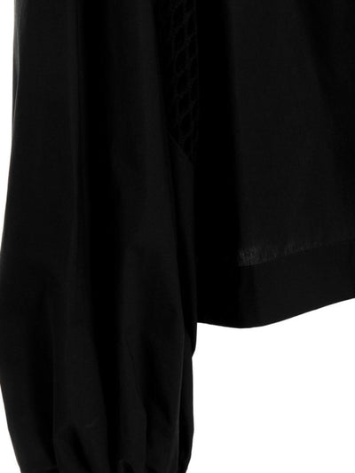 Msgm Blouse Ladies Pattern Sleeve Black