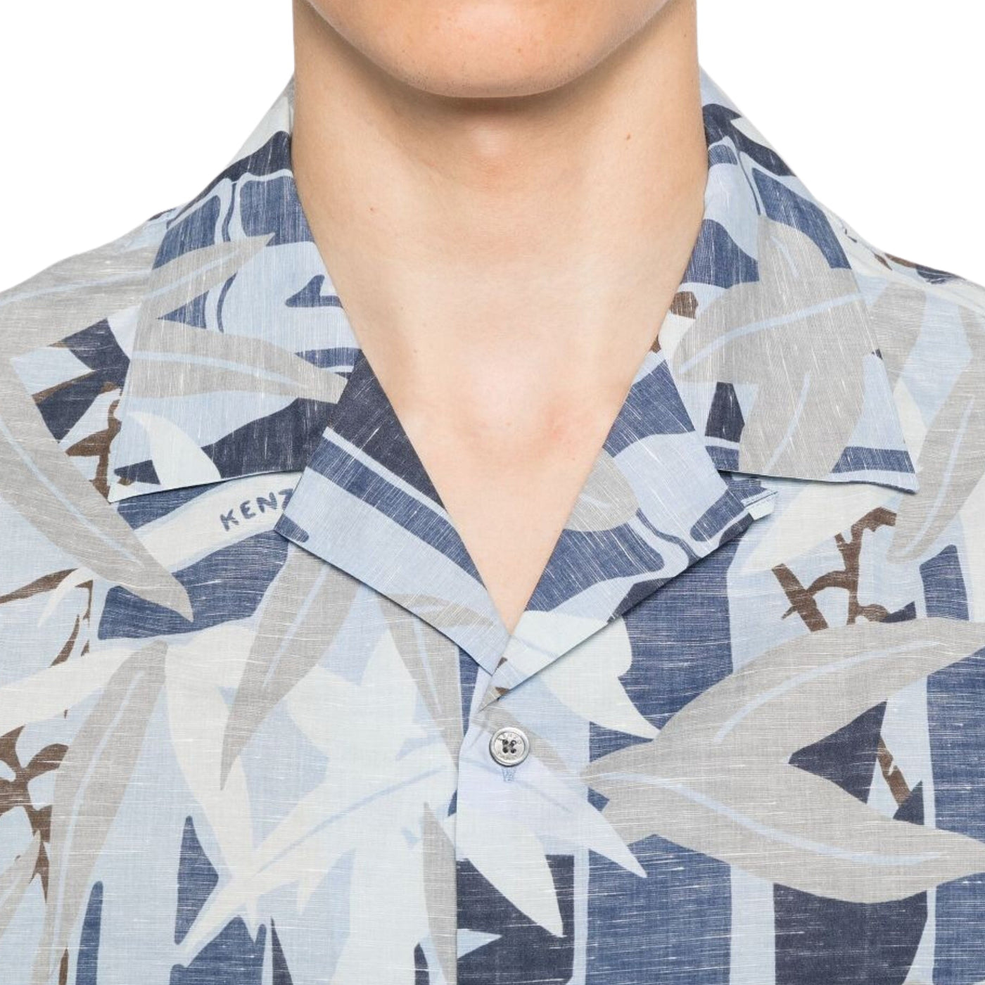Kenzo Shirt Allover Print Blue