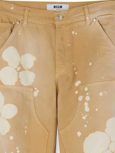 Msgm Pants Ladies Floral Sand