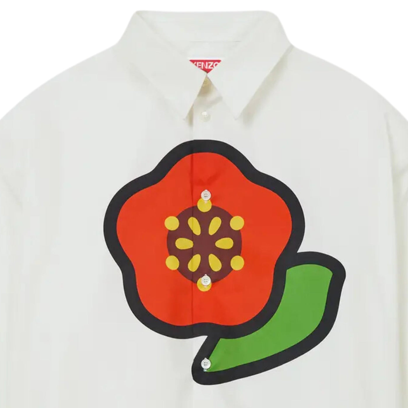 Kenzo Shirt Split Boke Flower White