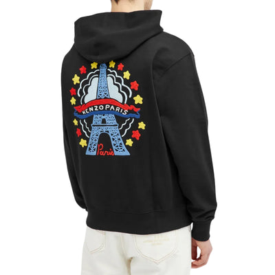 Kenzo Hoodie Embroidered Logo Black