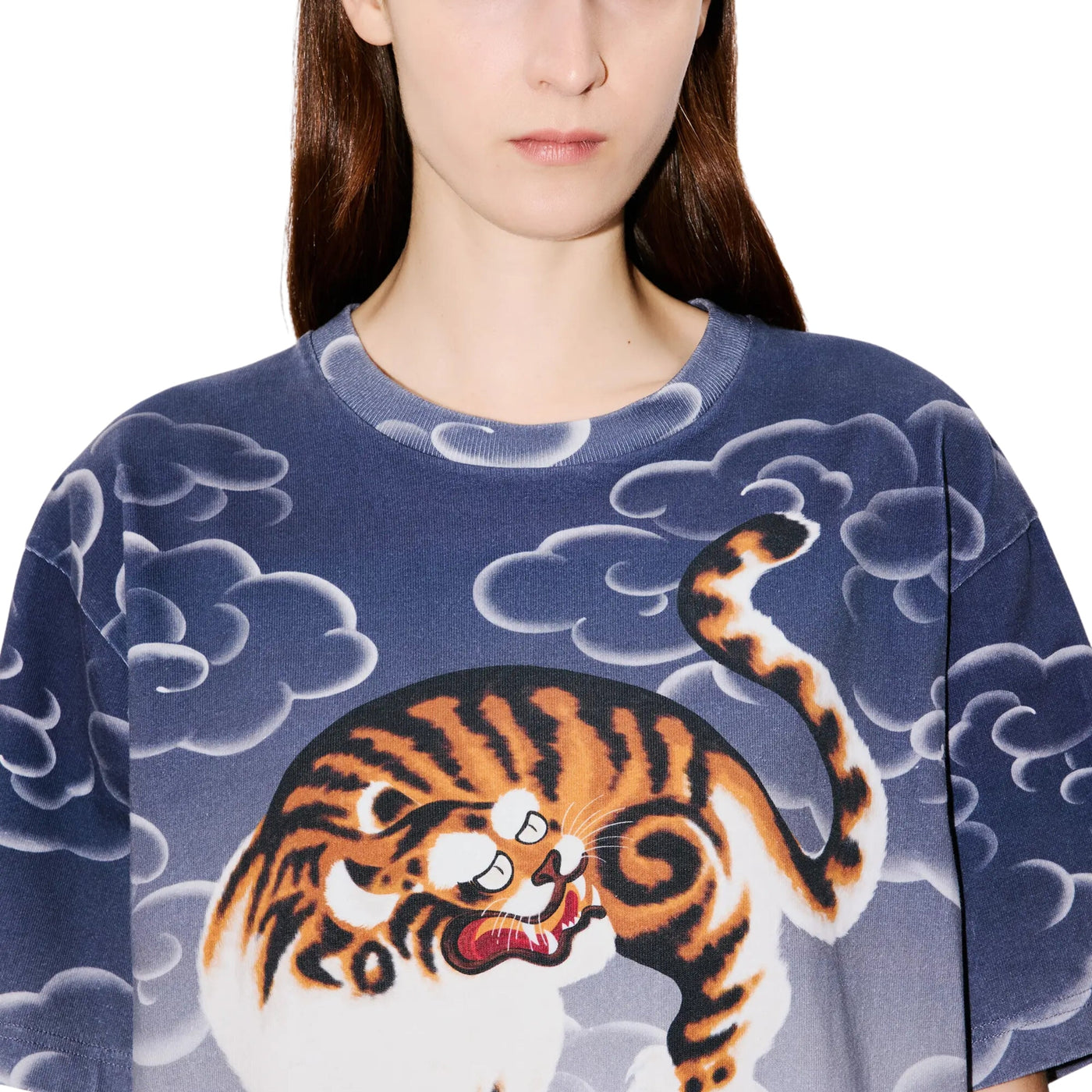Kenzo T-Shirt Tiger On Cloud Blue