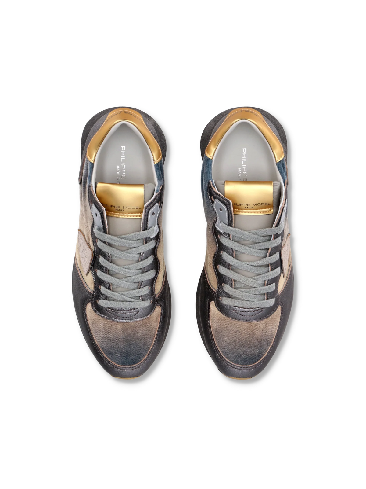 Philippe Model Ladies Sneaker Trpx Velour Eau