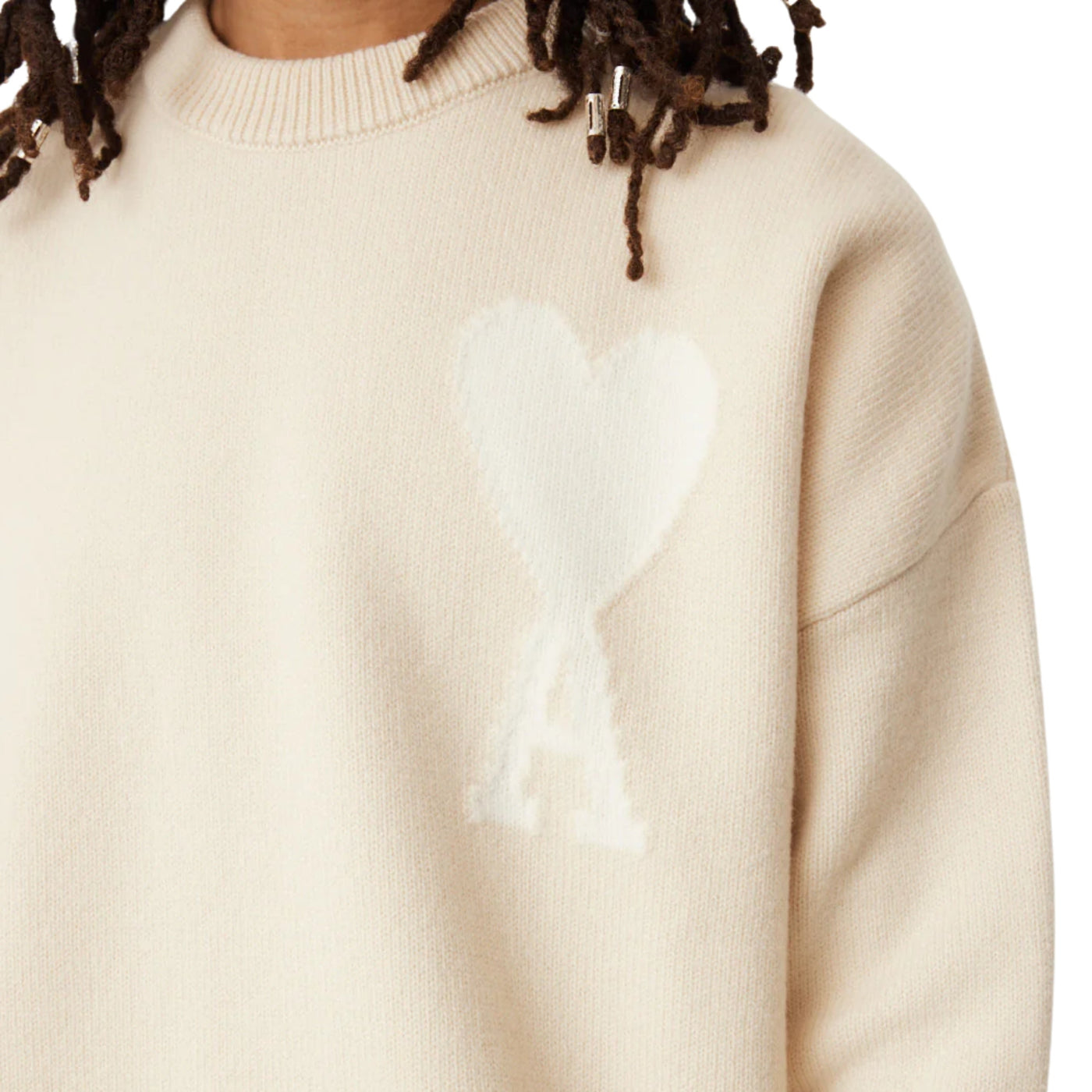 Ami Sweater De Coeur Logo Vanilla