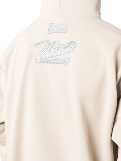 Vtmnts Logo Hoodie Cream