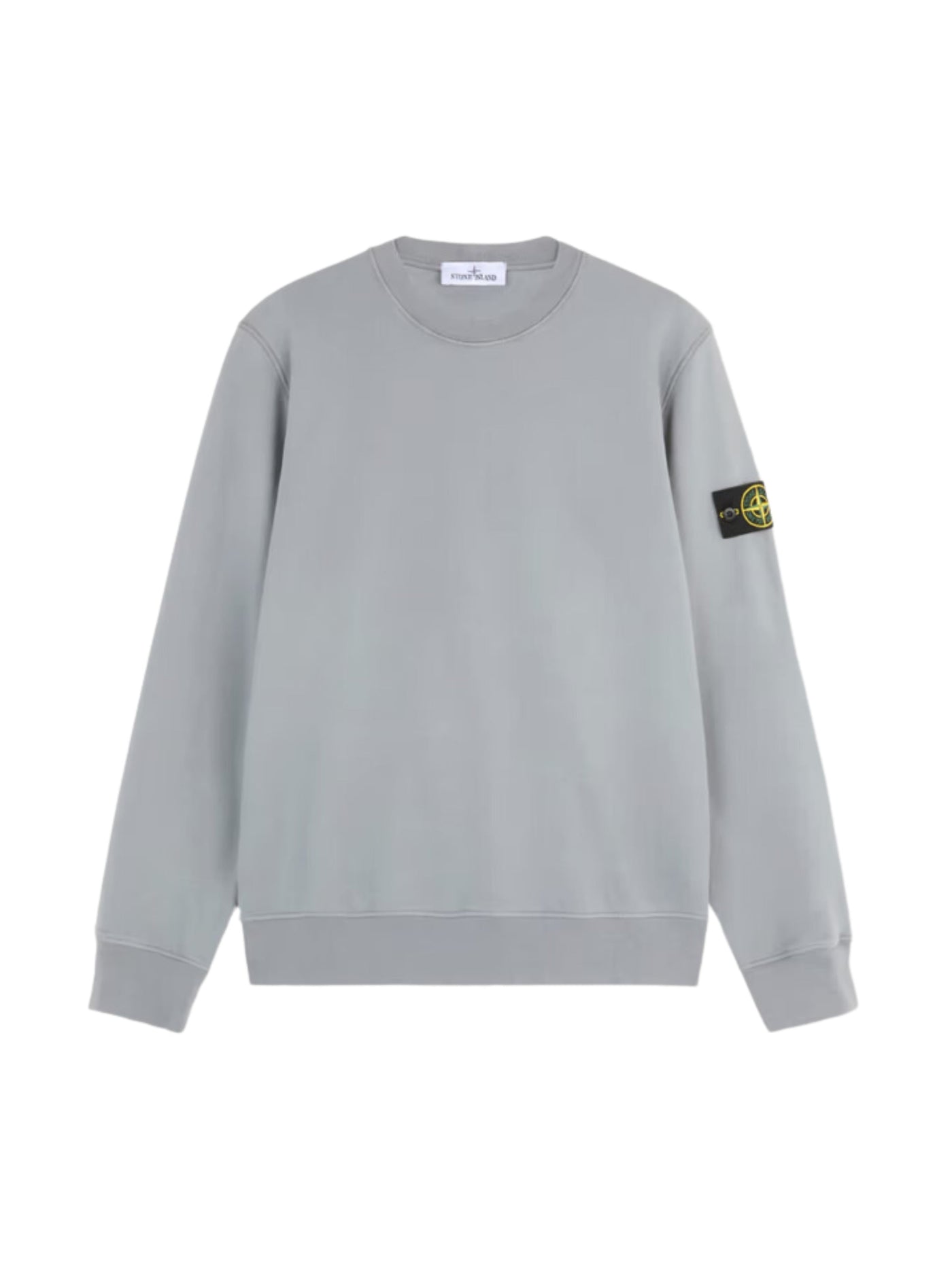 Stone Island Sweater Sleeve Logo Grey