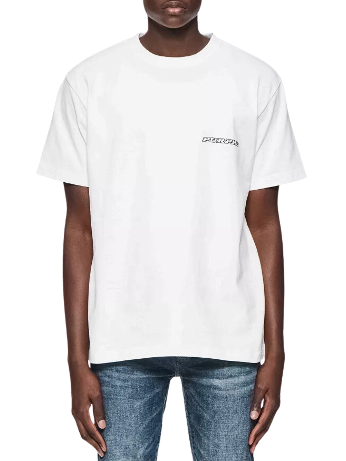 Purple T-Shirt Logo White