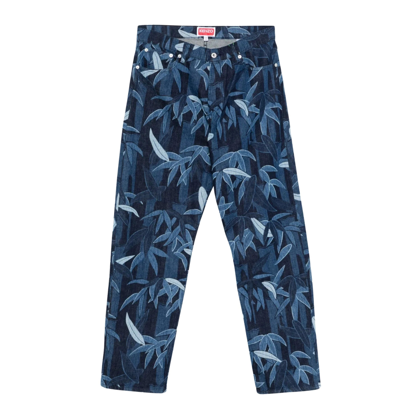 Kenzo Jeans Allover Print Wide Leg Blue