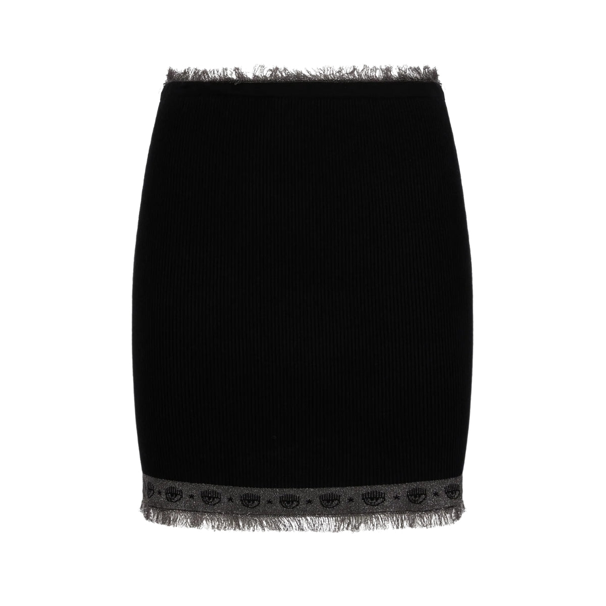 Chiara Ferragni Skirt Logo Mania Knit Black