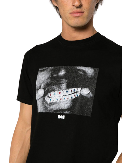 Nahmias T-Shirt Crystal Grillz Black