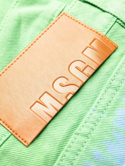 Msgm Jeans Two Tone Green-Blue