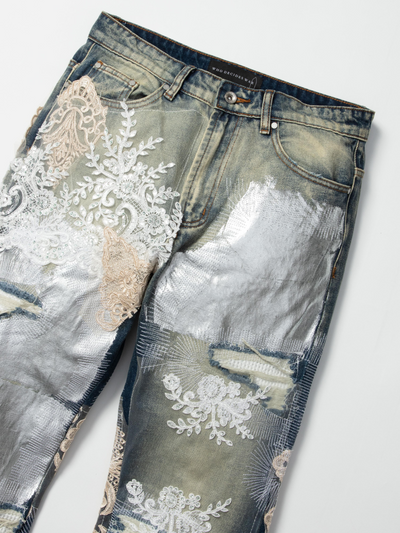 Who Decides War Jeans Metal Lace Denim
