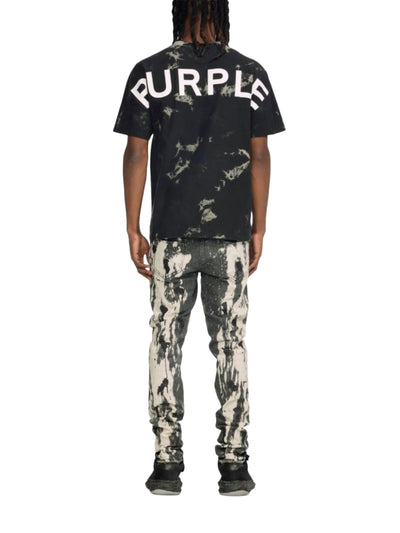 Purple Jeans Spill Bleach Paint Black