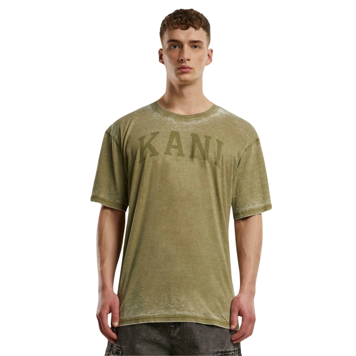 Karl Kani T-Shirt Serif Burnout Olive