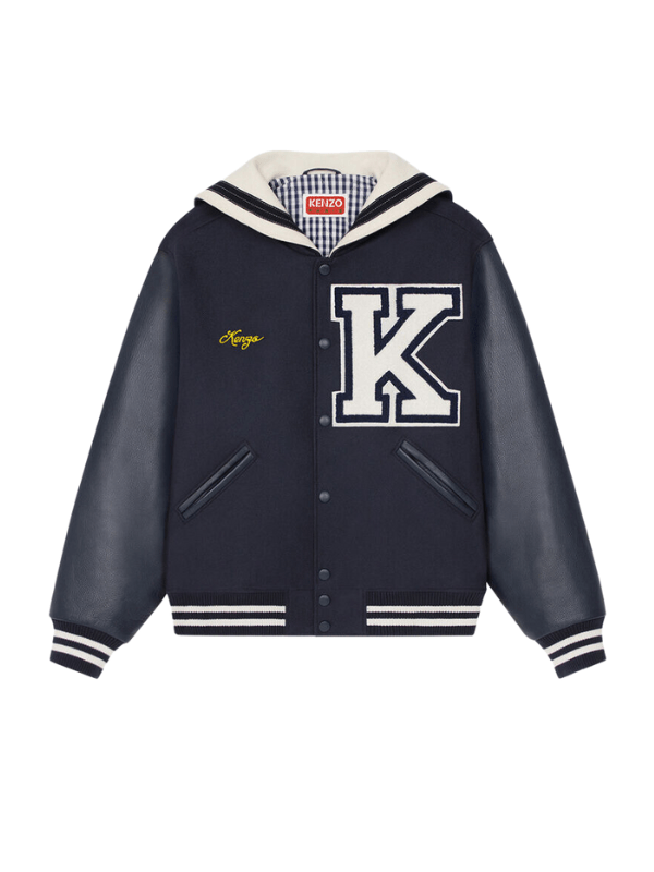 Kenzo Jacket Bomber Logo K Midnight Blue
