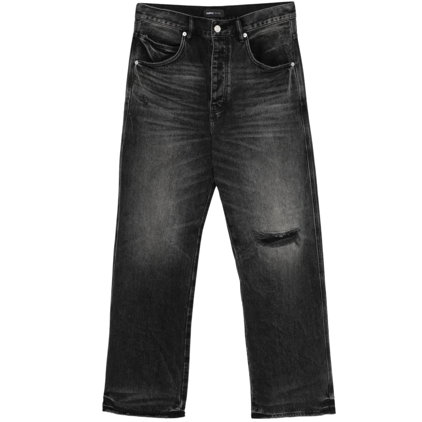 Purple Jeans Boot Cut Rip Black