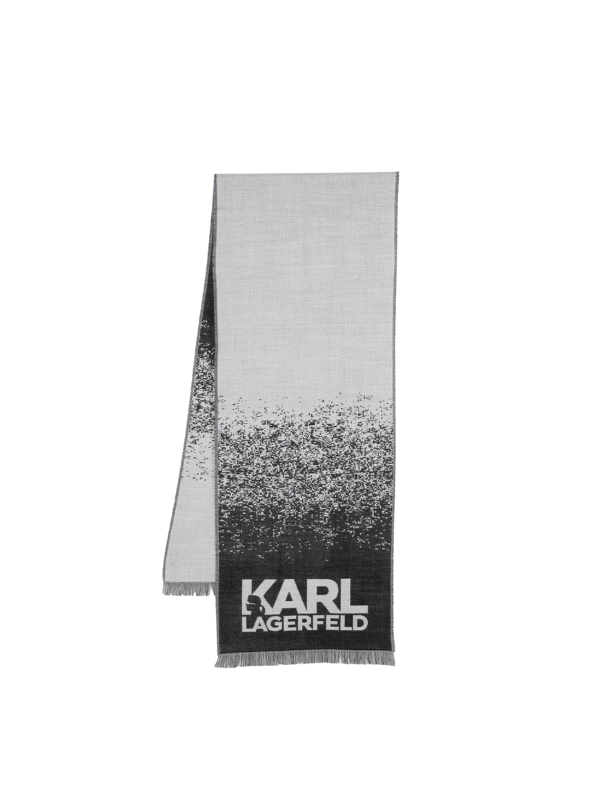 Karl Lagerfeld Scarf Logo Grey-Black