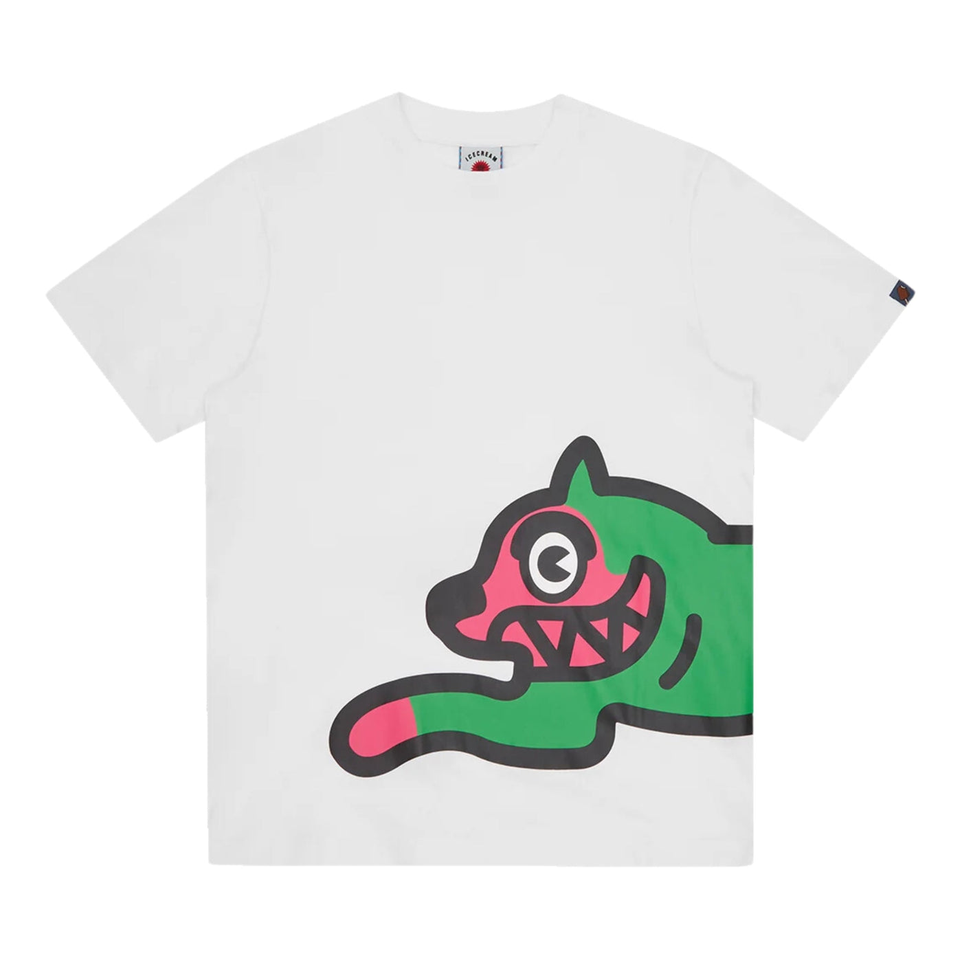 Ice-Cream T-Shirt Jumbo Running Dog White