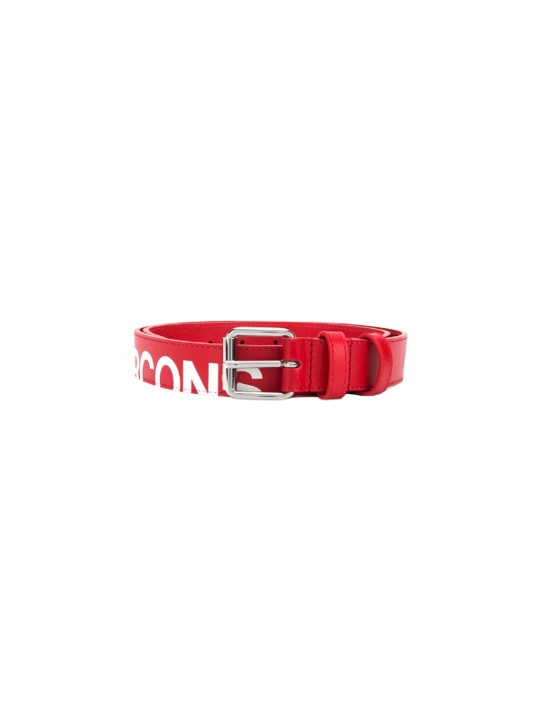 Comme Des Garcons Belt Logo Red