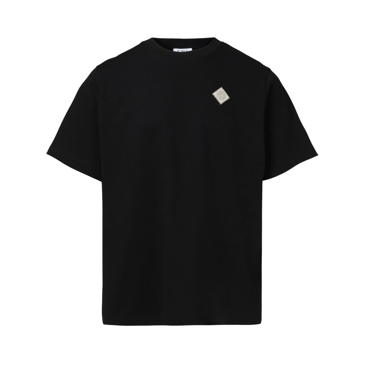 Casablanca T-Shirt Pearl Diamond Patch Black