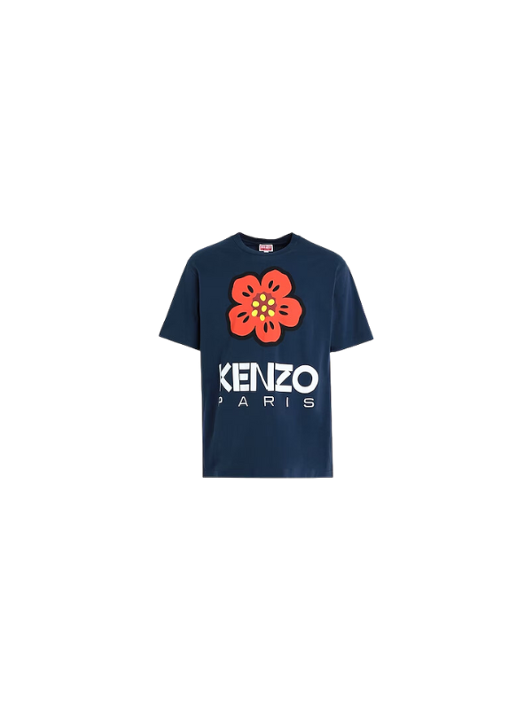 Kenzo T-Shirt Flower Logo Navy