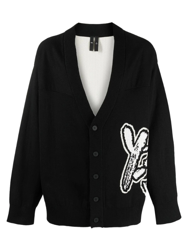 Y-3 Cardigan Logo Knit Black