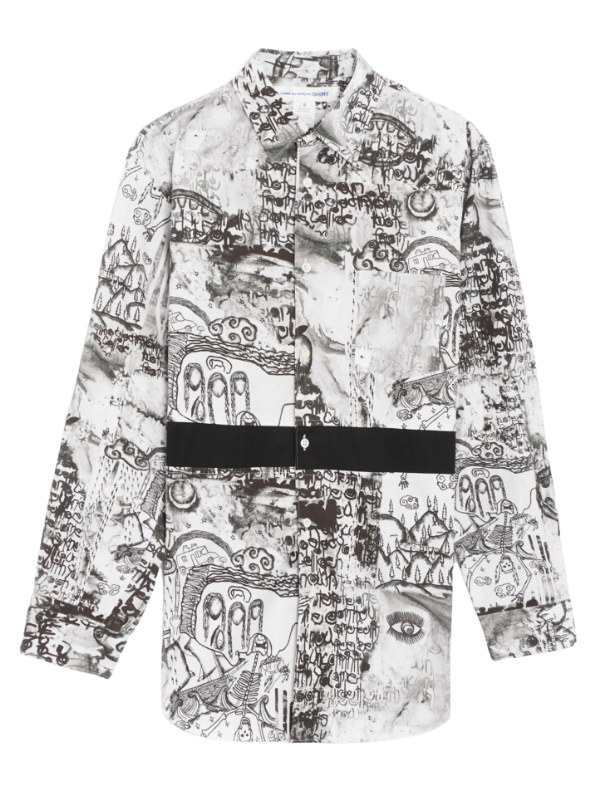 Comm Des Cargons T-Shirt Floral Black