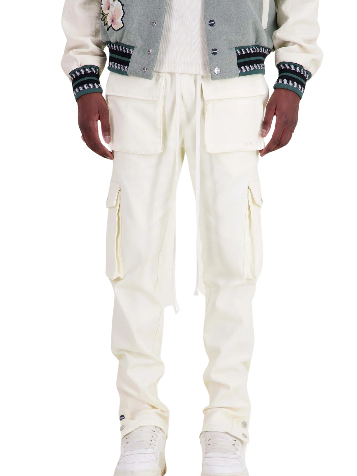 Mouty Cargo Pants Front Pocket Ecru