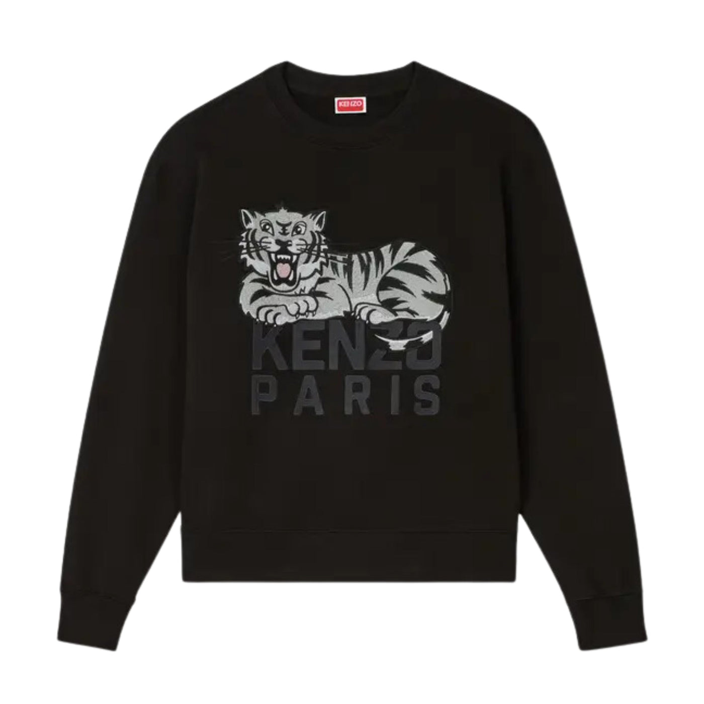 Kenzo Sweater Relaxed Tiger On Logo Black