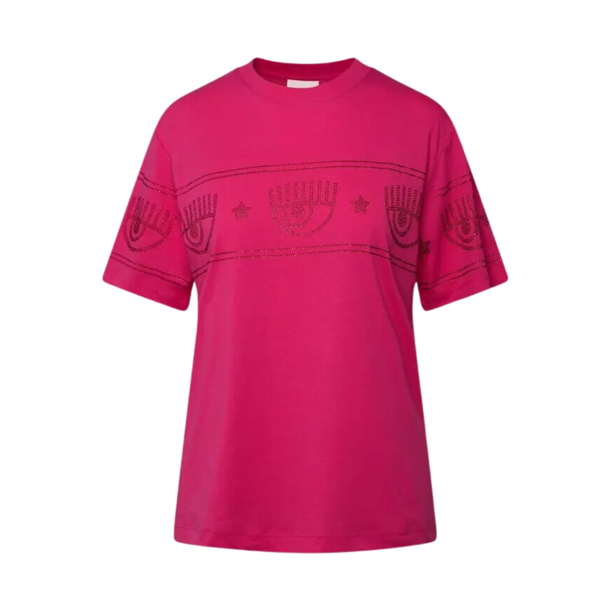 Chiara Ferragni T-Shirt Maxi Logo Mania Pink