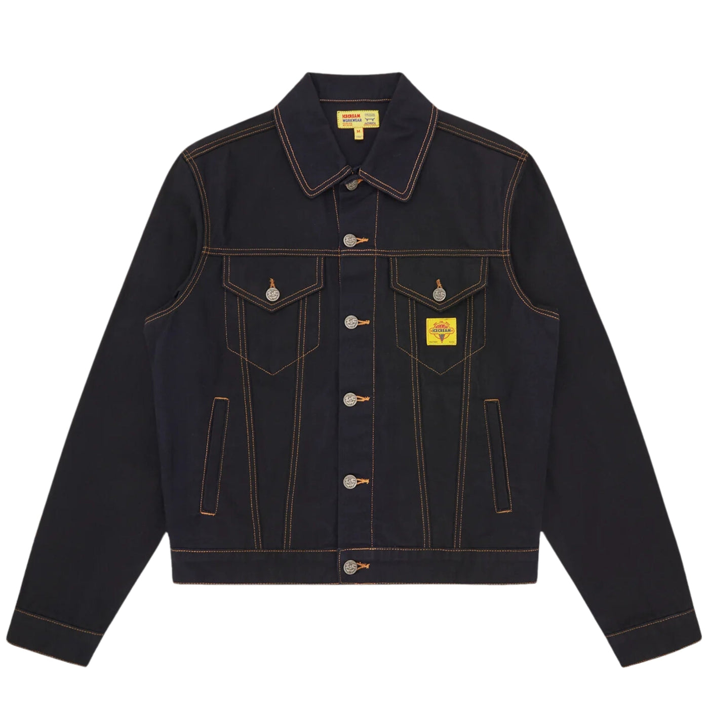 Ice-Cream Jacket Oil Stained Trucker Blue