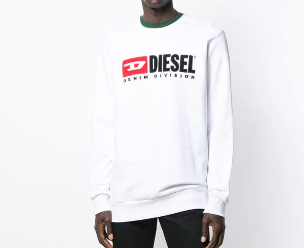 Diesel White S-Crew-Division sweatshirt