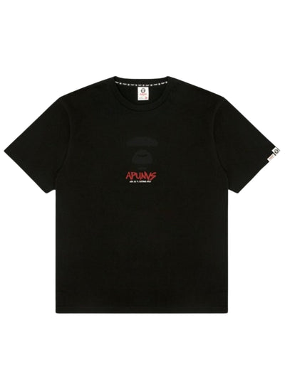 Aape T-Shirt Moonface Logo Black-Red