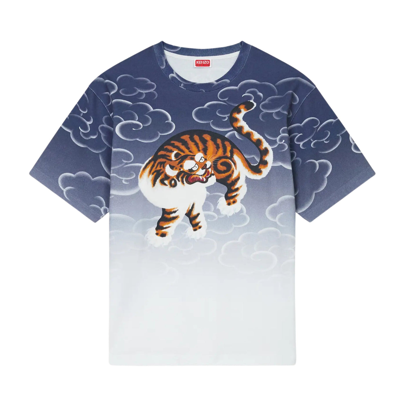 Kenzo T-Shirt Tiger On Cloud Blue