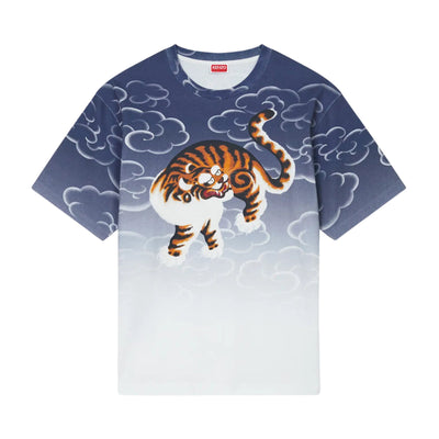 Kenzo T-Shirt Tiger On Cloud Blue