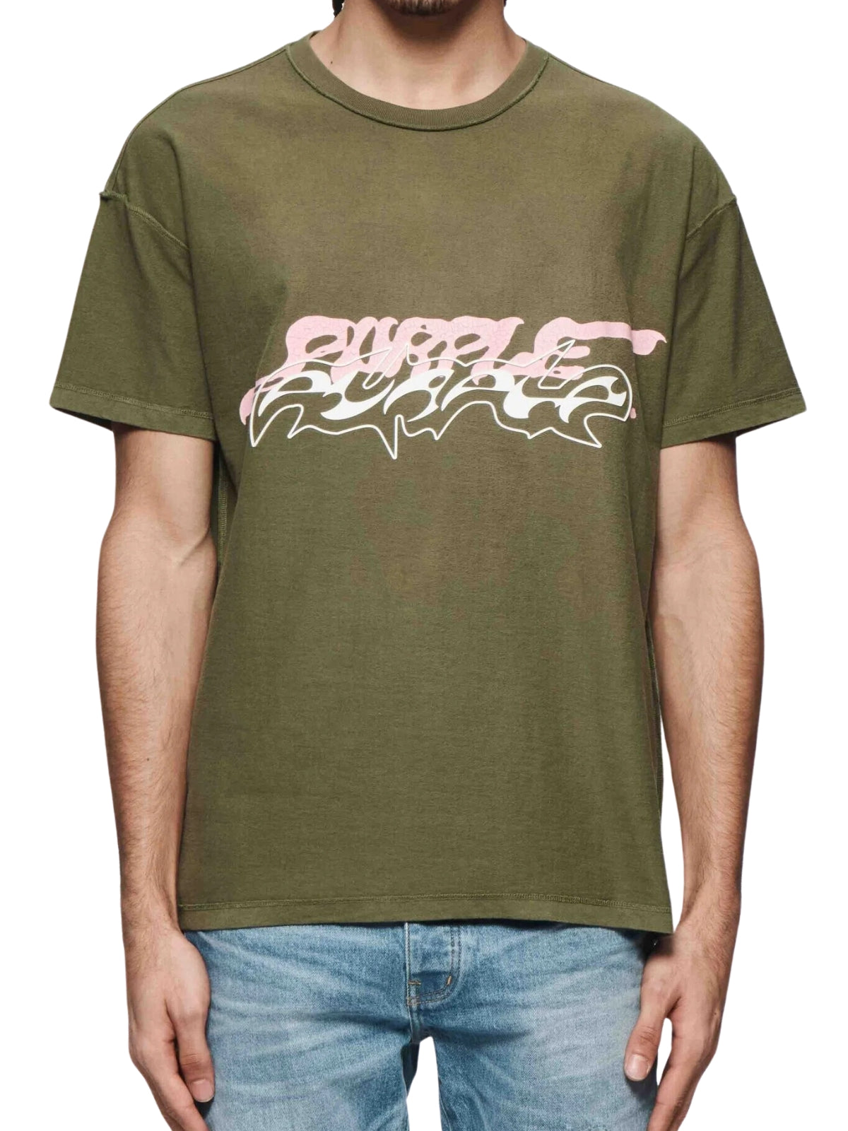 Purple T-Shirt Logo Khaki