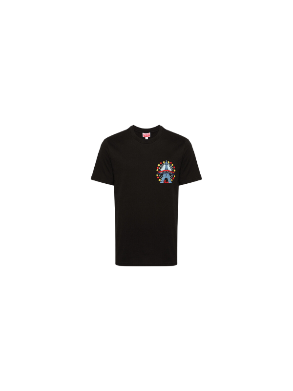 Kenzo T-Shirt Drawn Varsity Slim Logo Black
