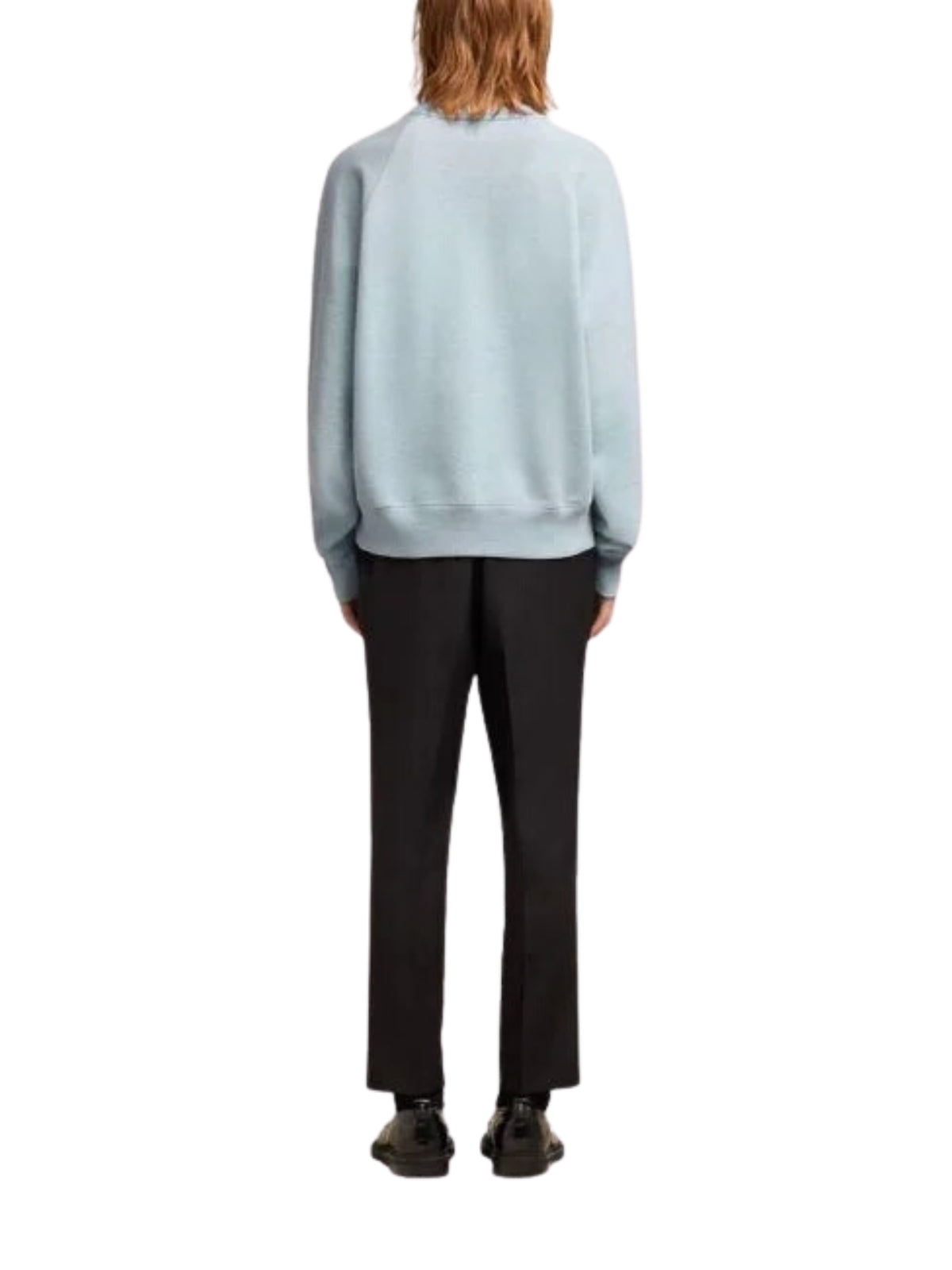 Ami Sweater Logo Heather Cashmere Blue