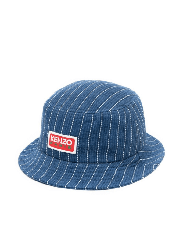 Kenzo Bucket Hat Stripes Medium Stone Denim Blue